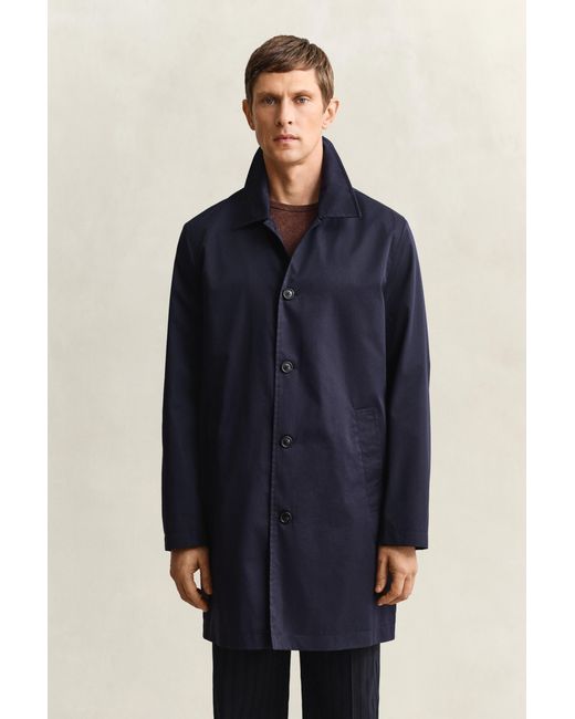 Gant Blue Cotton Blend Car Coat Evening for men