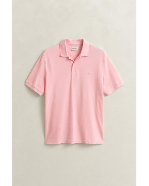 Gant Pink Two-Toned Polo Shirt for men