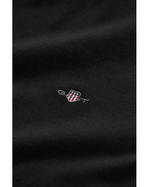 Gant Black Regular Fit Shield T-Shirt for men