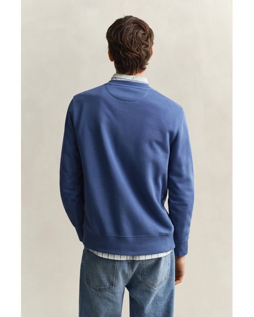 Gant Blue Shield Crew Neck Sweatshirt for men