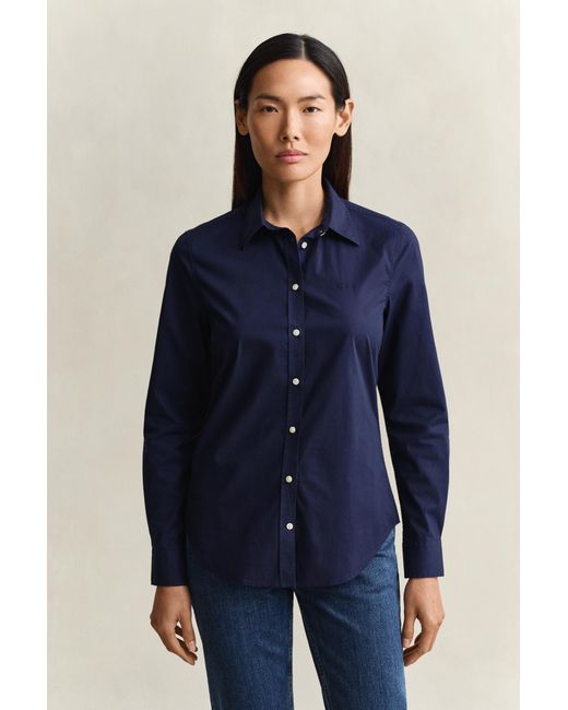 Gant Blue Poplin Shirt Classic