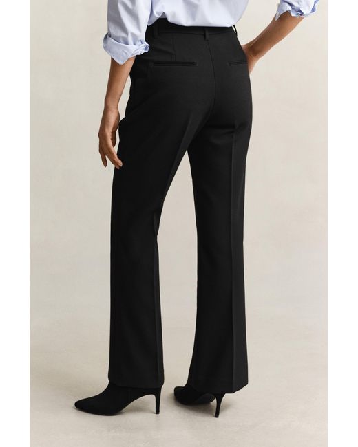 Gant Black Slim Flared Slacks