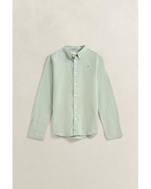 Gant Green Teens Teen Boys Shield Oxford Shirt Dark Moss for men