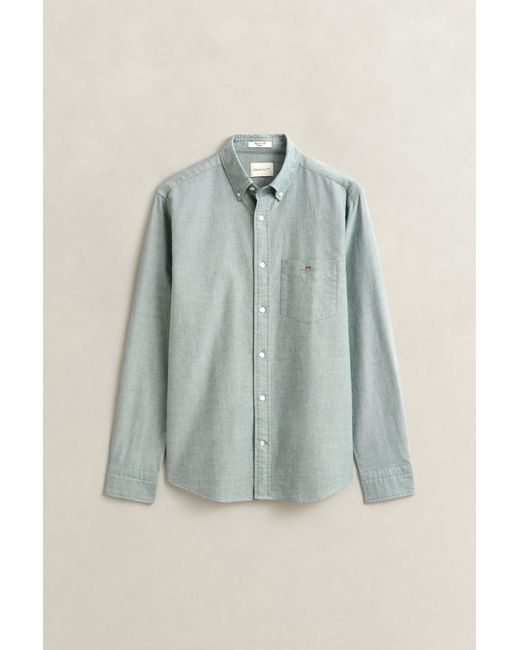 Gant Gray Classic Regular Oxford Shirt for men