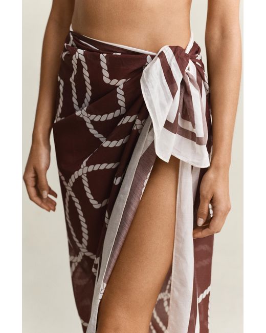Gant Natural Monogram Sarong