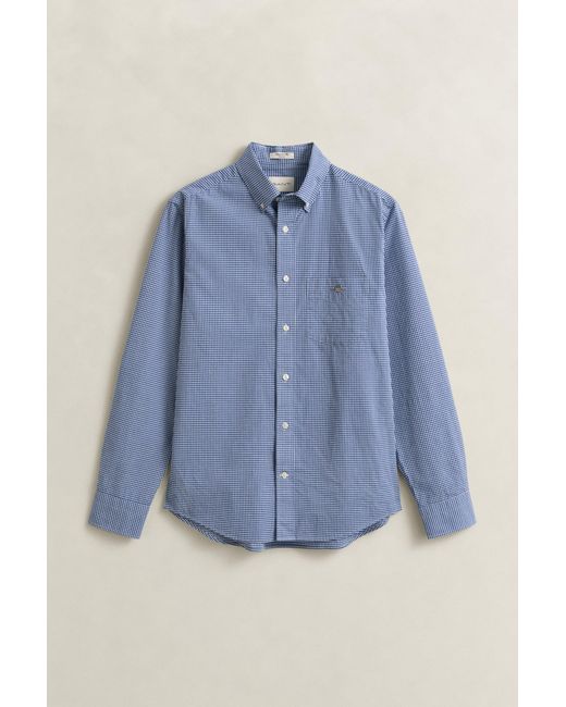 Gant Blue Gingham Classic Poplin Shirt College for men
