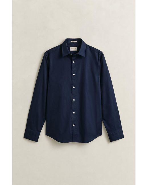 Gant Blue Regular Fit Pinpoint Oxford Shirt for men
