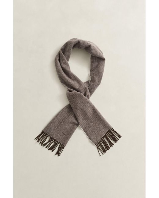 Gant Brown Herringbone Scarf Rich for men