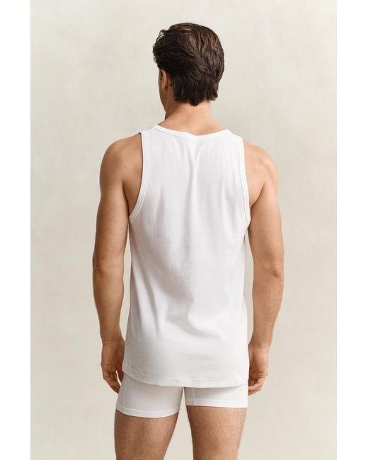 Gant White 2-Pack Tank Top for men