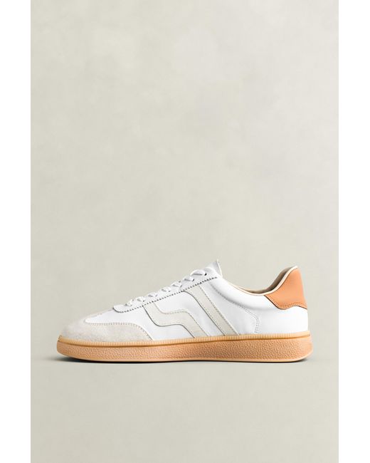 Gant White Cuzmo Leather Sneakers for men