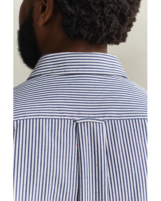 Gant Blue Fil Coupé Shirt Rich for men