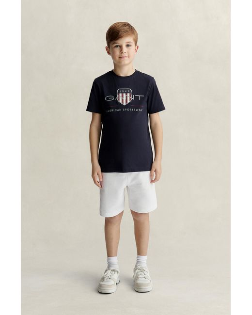Gant Blue Teens Archive Shield T-Shirt Evening