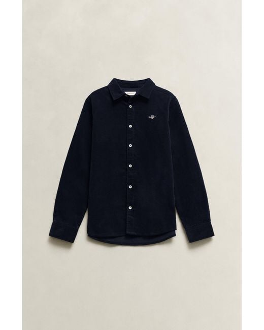 Gant Blue Teens Teen Boys Corduroy Shirt Evening for men