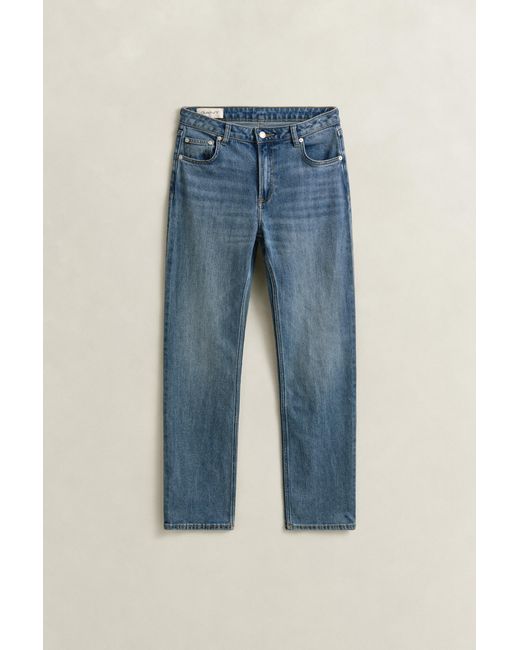 Gant Blue Straight Leg Stretch Jeans