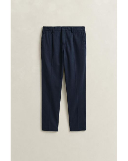 Gant Blue Lyocell Blend Pants Evening for men