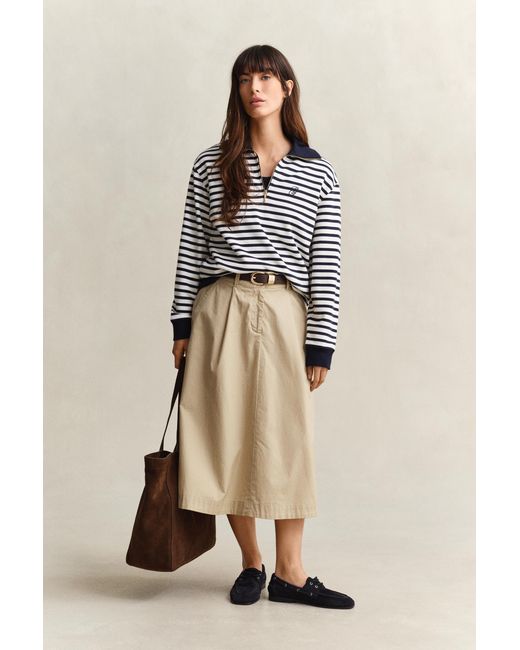 Gant Blue Striped Half-Zip Sweatshirt Evening
