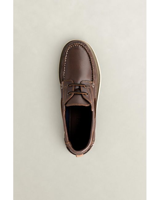 Gant Brown Yardport Boat Shoes Dark for men