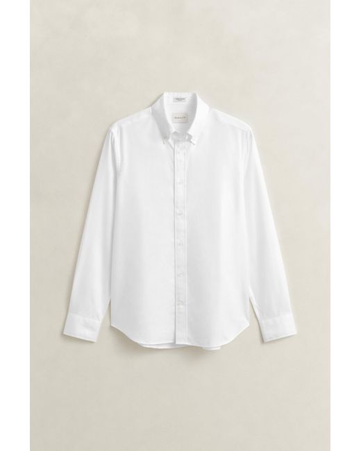 Gant White Twill Dress Shirt for men