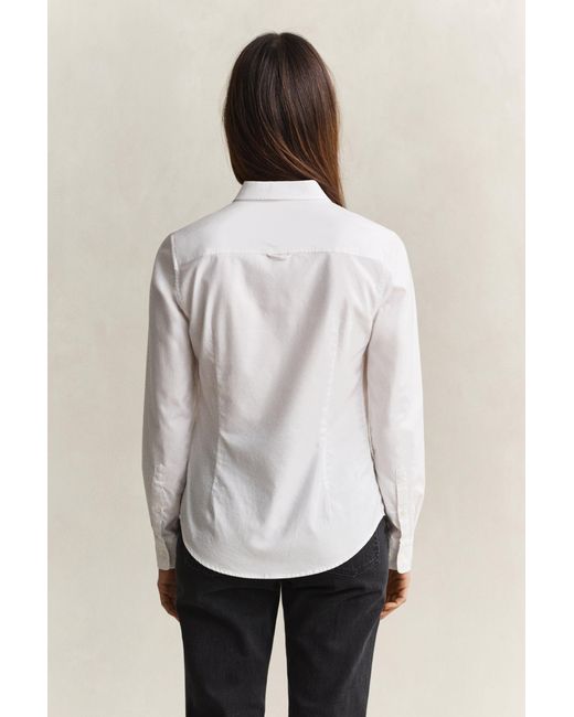 Gant White Stretch Oxford Shirt