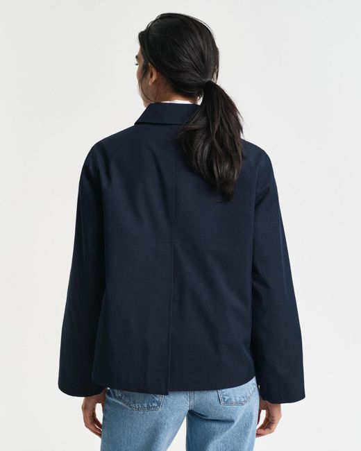Gant Blue Short Cotton Car Coat