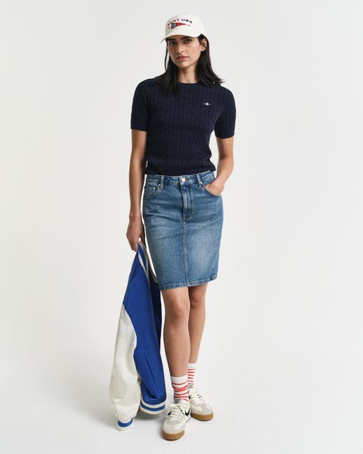 Gant Blue Short Denim Skirt