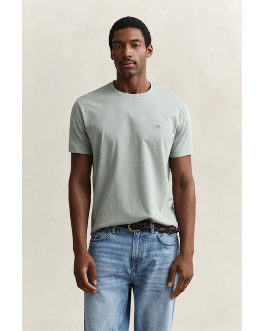 Gant Blue Regular Fit Shield T-Shirt for men