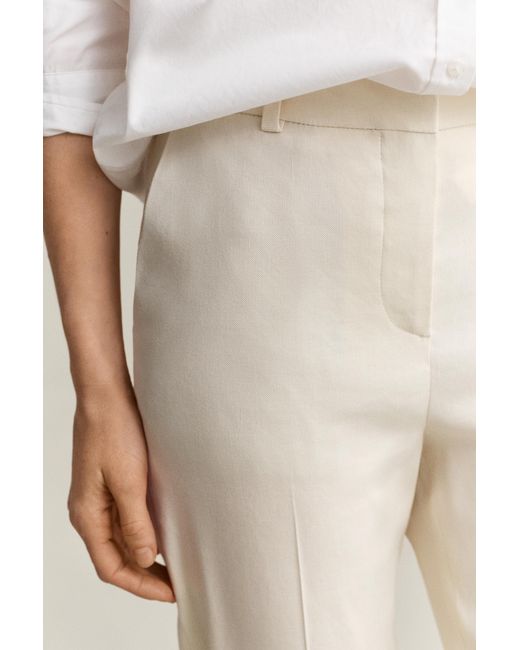 Gant Natural Tailored Linen Stretch Pants