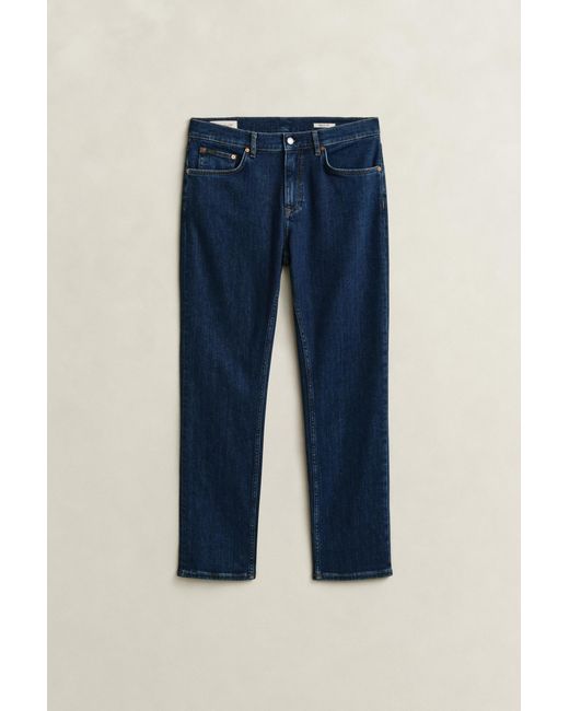 Gant Blue Regular Fit Clean Wash Jeans Mid for men