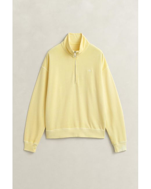Gant Natural Washed Shield Half-Zip Sweatshirt