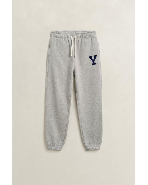 Gant Gray X Yale Sweatpants Melange for men