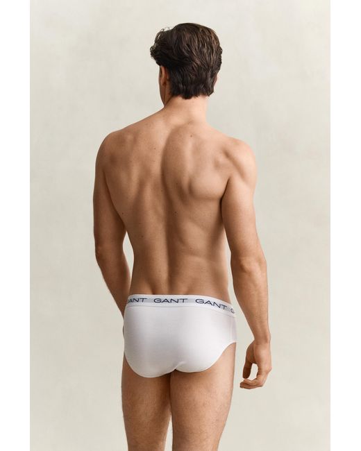 Gant White 3-Pack Briefs for men