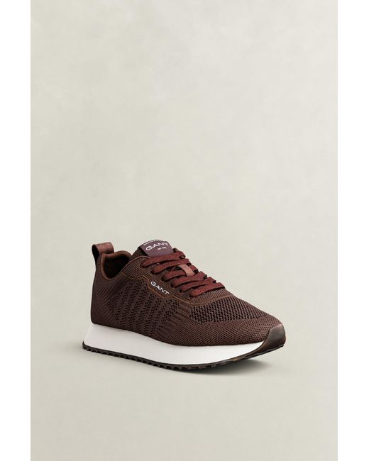 Gant Brown Bevinda Knit Sneakers Dark