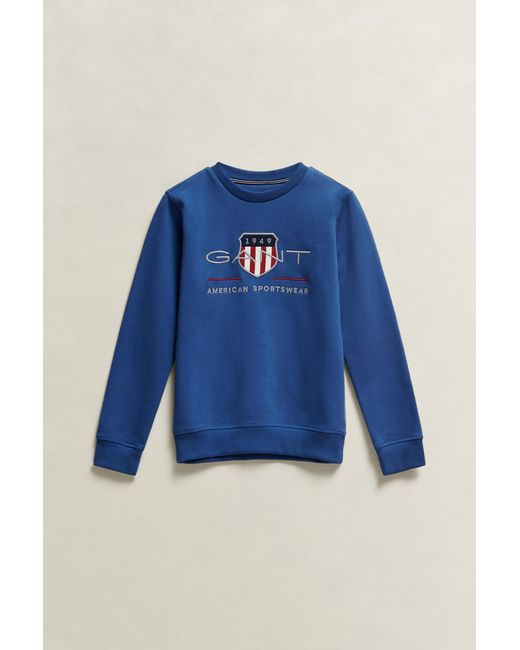 Gant Blue Teens Archive Shield Sweatshirt