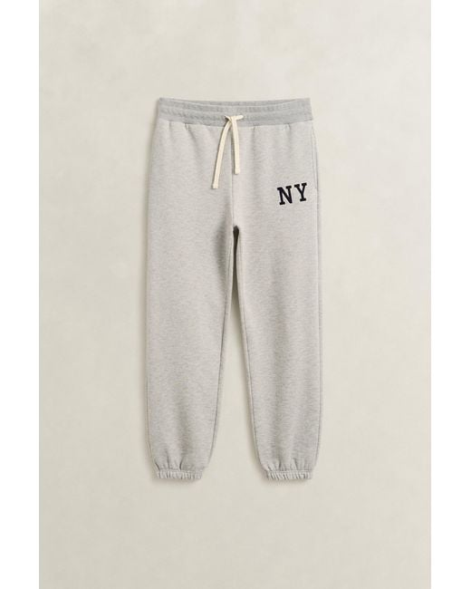 Gant Gray Graphic Sweatpants Melange for men
