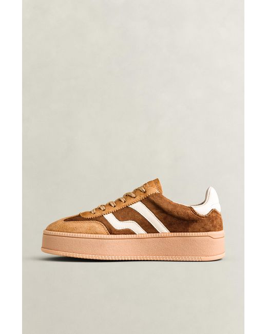 Gant Natural Cuzmani Velvet Sneakers Roasted Walnut