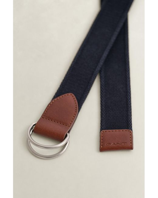 Gant Blue Washed Webbing Belt Evening for men