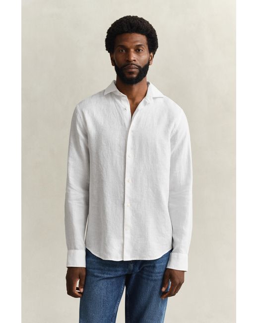 Gant White Linen Shirt for men