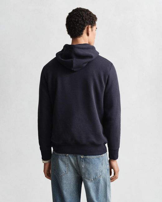 Gant Blue Graphic Hoodie Evening for men
