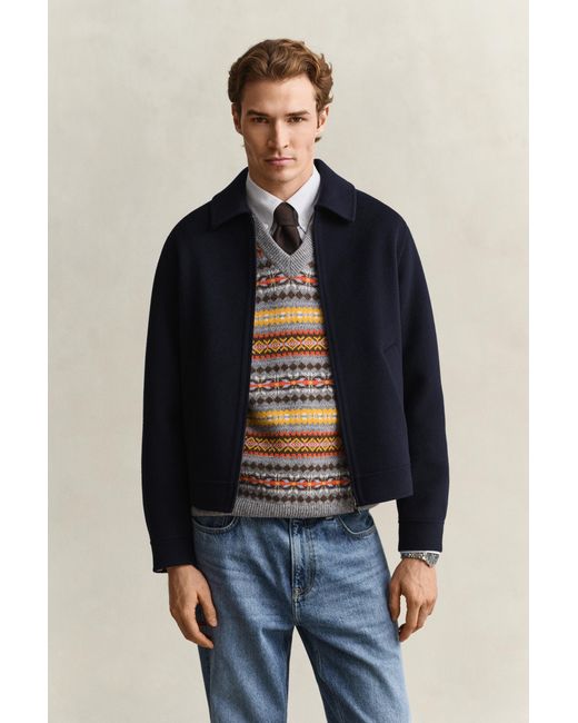 Gant Blue Handstitched Jacket Evening for men