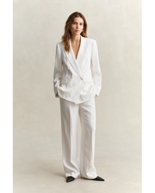 Gant White Crepe Blazer