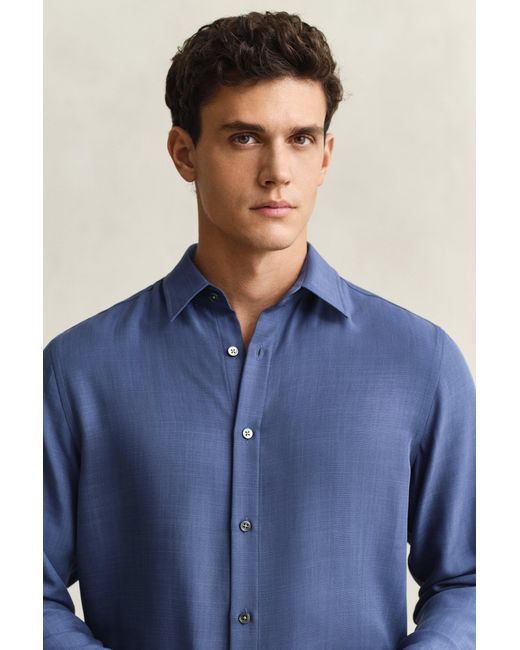 Gant Blue Lyocell Shirt for men