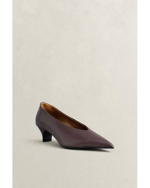 Gant Brown Tillbye Pointed Leather Heels Weathered
