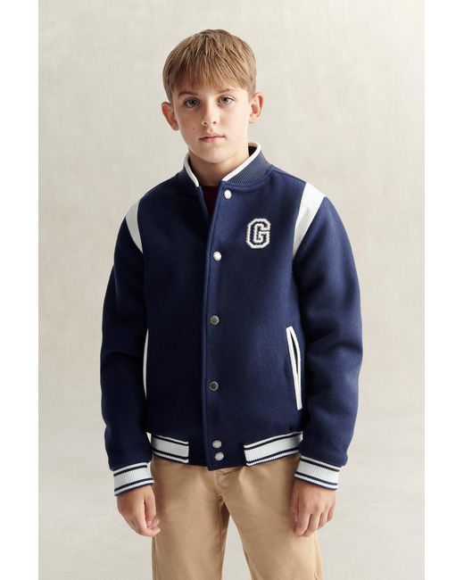 Gant Blue Teens Varsity Jacket Evening