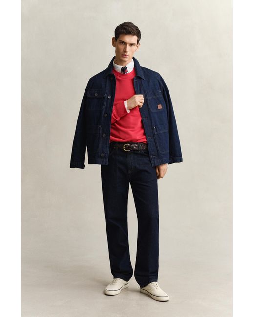 Gant Red Shield Crew Neck Sweatshirt for men