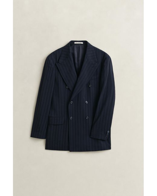 Gant Blue Tonal Pinstripe Suit Jacket Evening for men