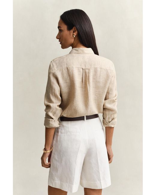 Gant Natural Regular Fit Linen Shirt