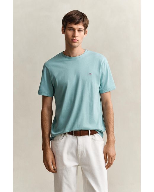 Gant Blue Regular Fit Shield T-Shirt for men