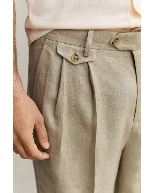 Gant Natural Linen Suit Pants for men