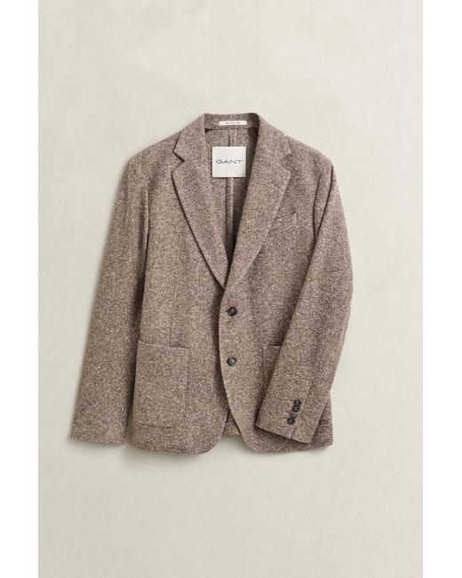 Gant Natural Wool Silk Jersey Blazer for men