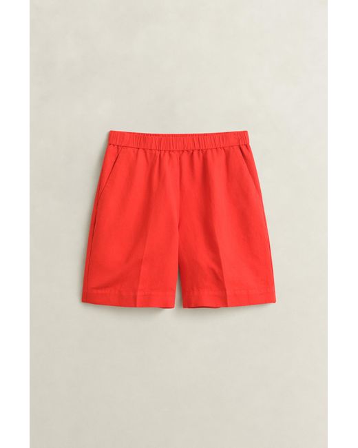 Gant Red Linen Blend Shorts